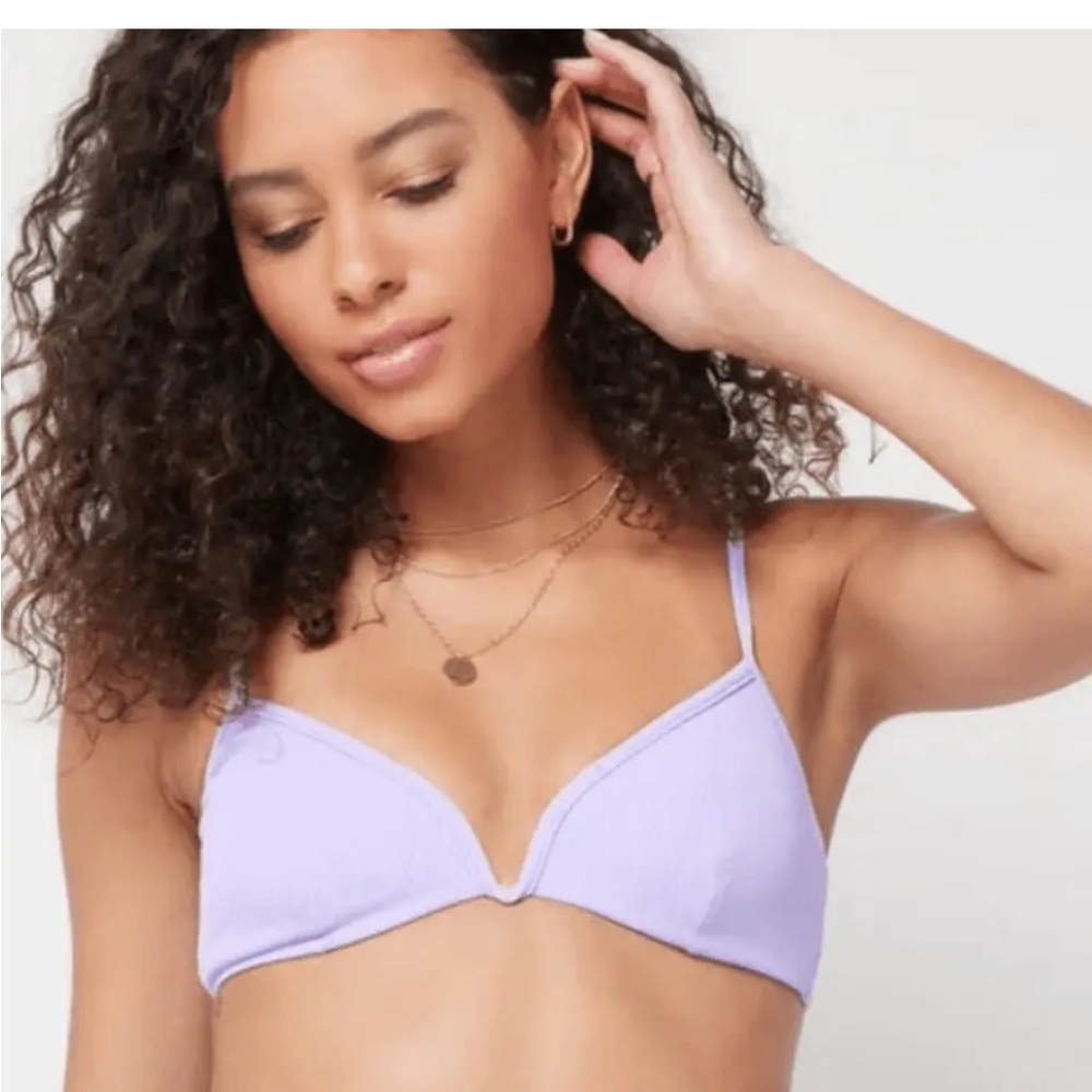 l*space Lilac Ribbed Ring-Detail Bikini Set - Picture 8 of 16